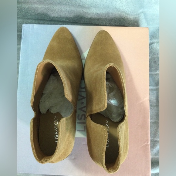 Lisa Vicky Saddle Split Block Heeled Tan Ankle Boots - Picture 5 of 12